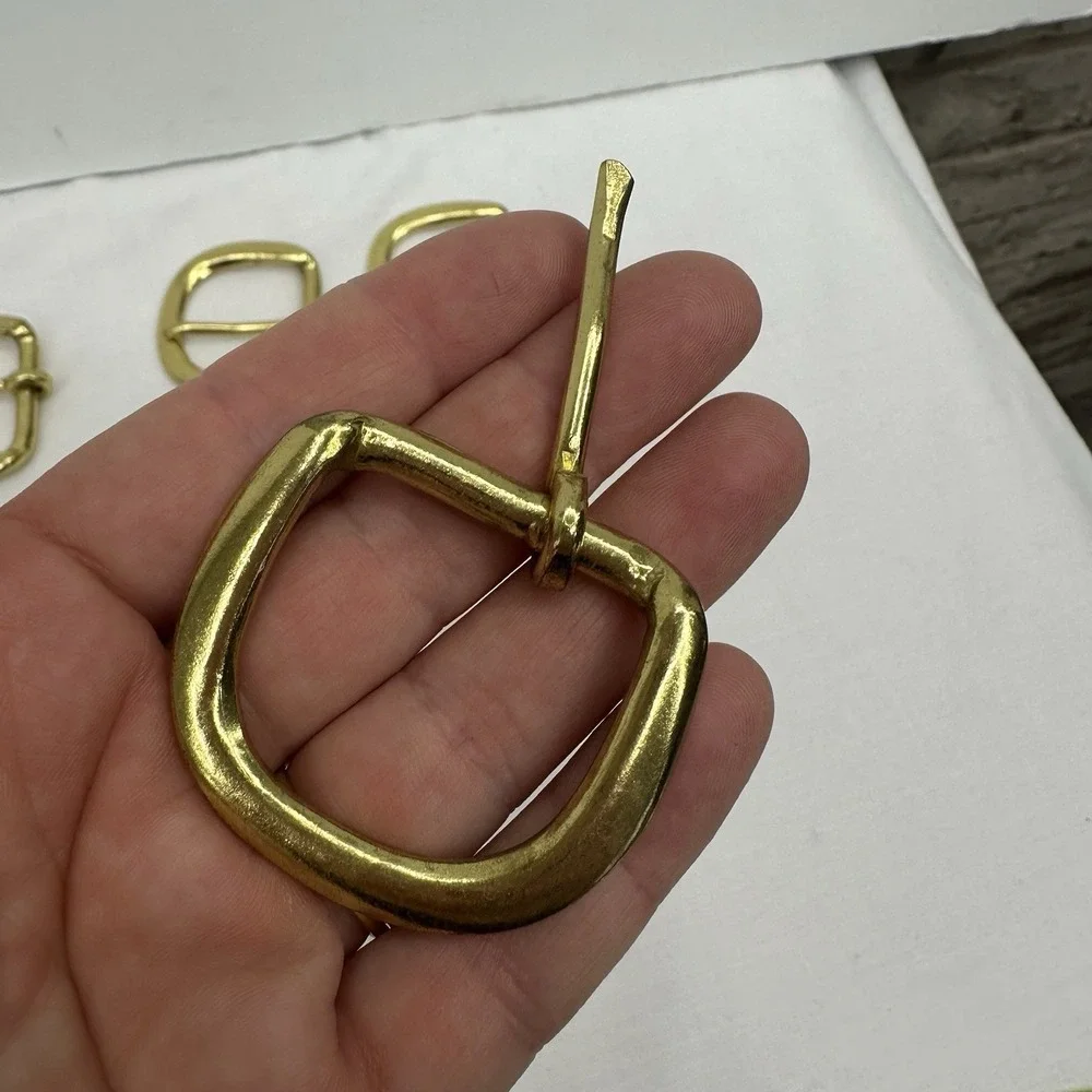 Lot Of 5 Solid Brass Belt Buckle Ranger Police Duty Belt Replacement Accessories